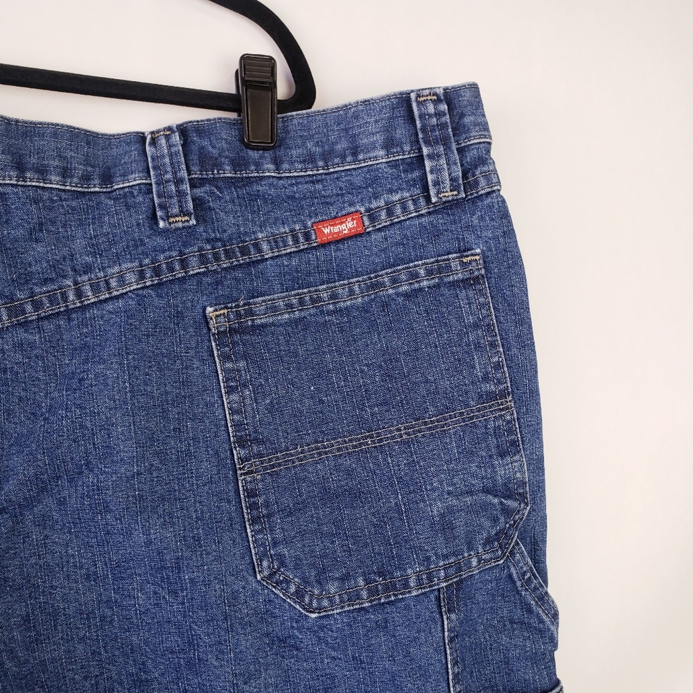 Wrangler Mens carpenter jean shorts blue cotton Size 48 - Picture 3 of 4